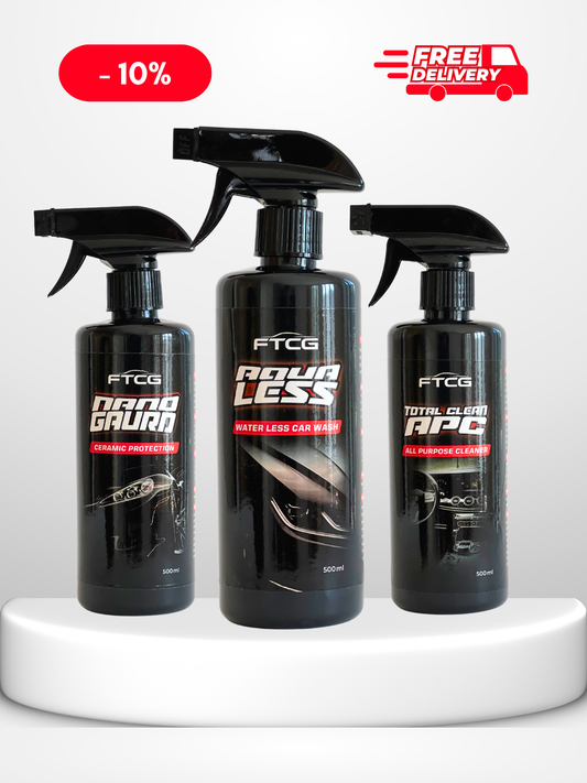 FTCG Quick Wash & Protect Kit - waterless wash, ceramic & APC for instant car care