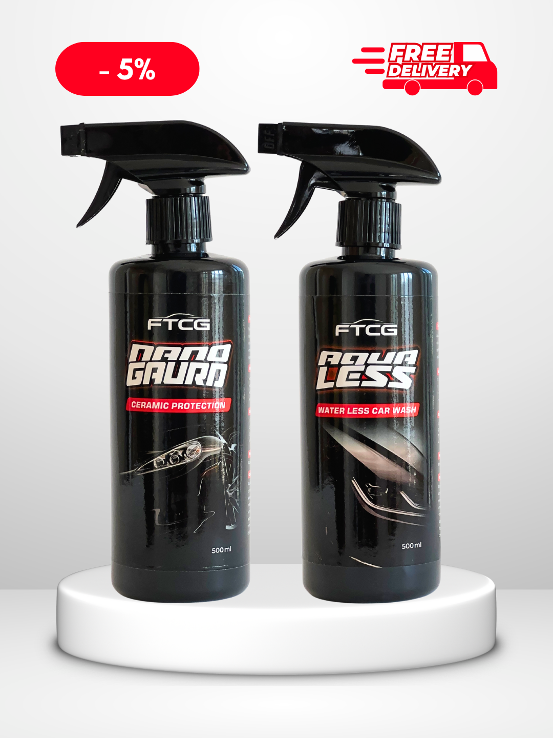 FTCG Waterless Detailing Duo - ceramic & waterless wash combo for quick eco car cleaning